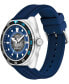 Фото #2 товара Men's Charter Automatic Blue Silicone Watch 44mm