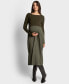 ფოტო #6 პროდუქტის Women's Knit to Woven Dress