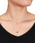 ფოტო #2 პროდუქტის Cultured Freshwater Pearl (8-1/2mm), Sapphire (1/3 ct. t.w.) & Diamond Accent 17" Pendant Necklace in Sterling Silver