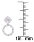 ფოტო #4 პროდუქტის Diamond 1/5 ct. t.w. Round Drop Miracle Plate Stud Earrings in Sterling Silver