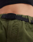 Gramicci cotton twill shorts with strap buckle in khaki