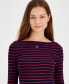 ფოტო #5 პროდუქტის Women's Brenton Striped Long-Sleeve Top