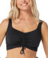 ფოტო #1 პროდუქტის Women's Elevate Bra-Sized Shirred Bikini Top