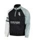 Фото #2 товара Men's Black, White Chicago White Sox Elite Raglan Half-Zip Jacket