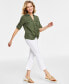 ფოტო #8 პროდუქტის Women's Linen Twist-Hem Blouse, Created for Macy's