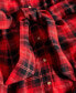 Фото #6 товара Women's Cotton Flannel Plaid Shirtdress, Created for Macy's