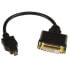 Фото #2 товара StarTech.com Micro HDMI to DVI Adapter - Micro HDMI to DVI Converter - Micro HDMI Type-D Device to DVI-D Single Link Monitor/Display/Projector - Durable - Male/Female - 8in (20cm) Cable - 0.203 m - Micro-HDMI - DVI-D - Male - Female - Straight
