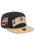 Men's Black/Tan Cleveland Cavaliers Throwback Team Arch Golfer Snapback Hat