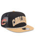 Фото #1 товара Men's Black/Tan Cleveland Cavaliers Throwback Team Arch Golfer Snapback Hat