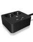 ICY BOX IB-MPS2220B-CH Doppelsteckdose mit USB Ladegeraet fuer Tisch oder Wandmontage