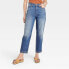 Фото #1 товара Women's High-Rise Vintage Cropped Straight Jeans - Universal Thread Indigo 4
