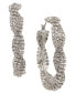 Фото #1 товара Medium Pavé Twist Hoop Earrings, 1.5", Created for Macy's