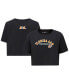 ფოტო #2 პროდუქტის Women's Black Florida A&M Rattlers Classic Three-Hit Boxy Cropped T-shirt