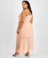 Фото #2 товара Trendy Plus Size Ruffled Chiffon Maxi Dress, Created for Macy's