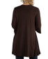 ფოტო #3 პროდუქტის Open Front Elbow Length Sleeve Maternity Cardigan