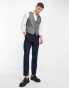 French Connection suit waistcoat in grey herringbone