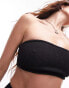 Фото #3 товара Topshop mix and match crinkle bandeau bikini top in black