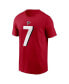 Фото #3 товара Men's Bijan Robinson Red Atlanta Falcons Player Name and Number T-shirt