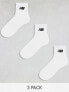 New Balance logo mid sock 3 pack in white