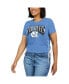 ფოტო #4 პროდუქტის Women's Carolina Blue North Carolina Tar Heels Side Lace-Up Modest Crop T-shirt