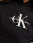 Calvin Klein Jeans premium monologo hoodie in black Ck schwarz, 2XS - EU 32 - фото #3