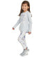 Toddler & Little Girls 2-Pc. Long-Sleeve T-Shirt & Printed Leggings Set Синий, 3T - фото #4