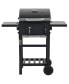 Фото #2 товара Charcoal-Fueled BBQ Grill with Bottom Shelf Black