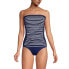 Women's Chlorine Resistant Bandeau Tankini Swimsuit Top with Removable Adjustable Straps