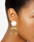 ფოტო #2 პროდუქტის 14k Gold-Plated Imitation Mother of Pearl Drop Earrings