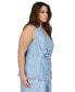 Фото #4 товара Michael Kors Plus Size Sleeveless Button-Front Top