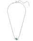 ფოტო #2 პროდუქტის Rhodium-Plated Mixed Crystal Pendant Necklace, 15" + 2-3/4" extender