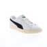 Фото #4 товара Puma Clyde Hairy Suede 39311501 Mens Gray Suede Lifestyle Sneakers Shoes