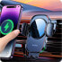 Auckly 15 W Fast Wireless Car Mobile Phone Holder with Charging Function, Automatic Induction Motor Operation, Qi Charging Station, for iPhone Samsung Huawei LG etc.