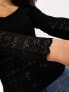 Фото #4 товара Vila lace top in black