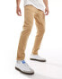 ASOS DESIGN tapered washed chino in tan