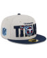 Men's Stone, Navy Tennessee Titans 2023 NFL Draft On Stage 59FIFTY Fitted Hat