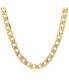 Men's 18k gold Plated Stainless Steel Accented 8mm Cuban Chain 24" Necklaces