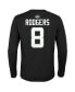 Фото #3 товара Футболка для малышей OuterStuff Aaron Rodgers черная с длинным рукавом Jersey Jets DRESS_NUMBER_NAME