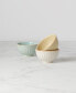 French Perle Groove Collection Stoneware 3-Pc. Mini Bowls Set