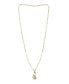 ფოტო #1 პროდუქტის 18K Gold Plated Long Cultured Freshwater Pearl Beaded Necklace with Crystal Charms