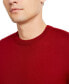 Фото #2 товара Men's Solid Crew Neck Merino Wool Blend Sweater, Created for Macy's