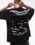 Фото #1 товара Topman x The Streets premium extreme oversized fit t-shirt with front and back print embroidery in black