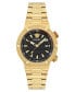 Men's Swiss Gold Ion Plated Stainless Steel Bracelet Watch 43mm
