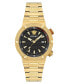 ფოტო #1 პროდუქტის Men's Swiss Gold Ion Plated Stainless Steel Bracelet Watch 43mm