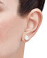 ფოტო #3 პროდუქტის Opal (2 ct. t.w.) & Diamond Accent Stud Earrings in 14k Gold
