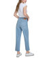 Фото #7 товара Women's Raw-Hem Straight-Leg Denim Jeans