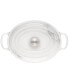 Фото #2 товара 6.75 Quart Cast Iron Oval Dutch Oven with Marble Applique