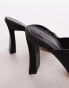 Topshop Gisele toe post heeled mule in black Черный, 39 - фото #3