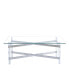 Фото #3 товара Silver Stainless Steel Coffee Table With Acrylic Frame And Clear Glass Top