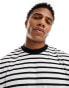 Фото #4 товара ASOS DESIGN boxy oversized t-shirt in white and black stripe